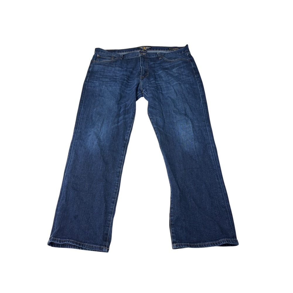 Lucky Brand 361 Vintage Straight Jeans Mens 38x30 Dark Wash Blue Denim Stretch
